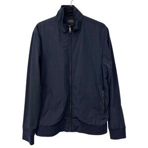 Allen Edmonds Bomber Rain Jacket Size M Navy Blue READ Classic Casual Commute